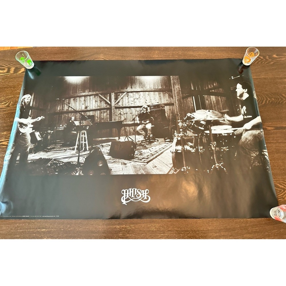 Phish The Barn Recording Studio Poster 2002 Black White 24x36 Excellent Vintage
